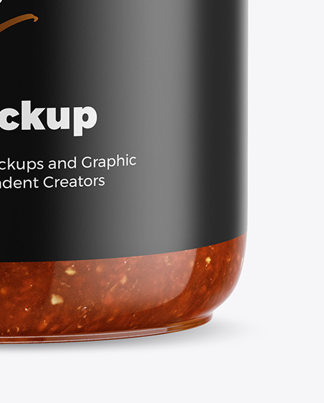 Salsa Sauce Jar Mockup PSD #6