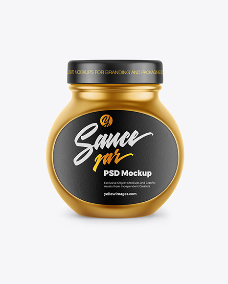 Metallic Jar Mockup PSD #2