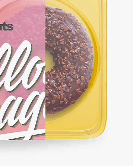 Container with Donuts Mockup PSD #6