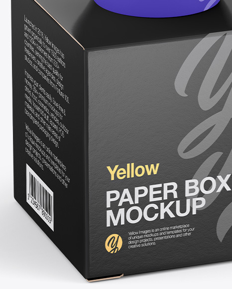 Download Matte Cosmetic Jar With Paper Box Mockup In Jar Mockups On Yellow Images Object Mockups