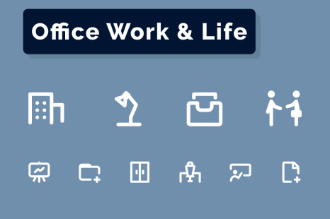 Office Work &amp; Life Icons Set