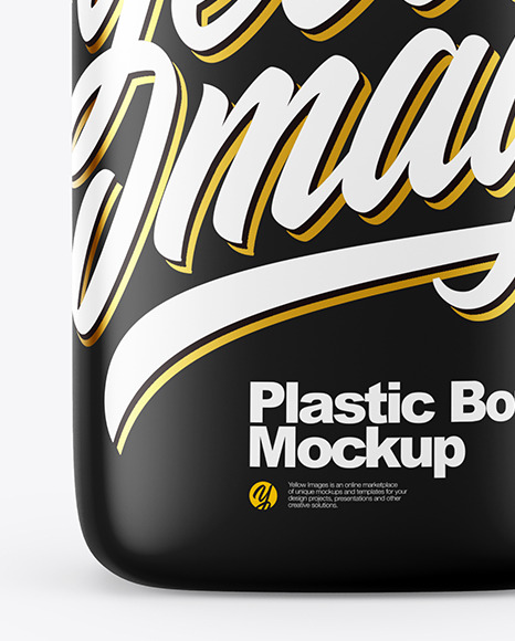 Matte Square Plastic Bottle Mockup PSD #1