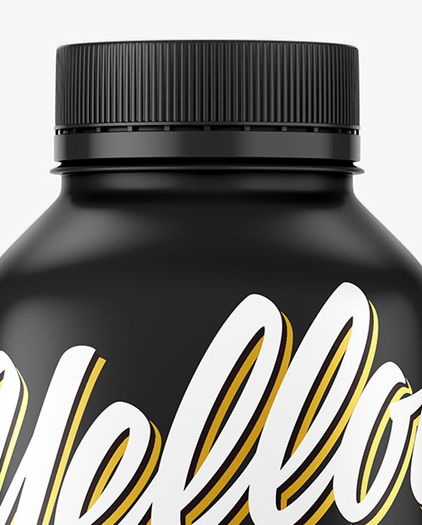 Matte Square Plastic Bottle Mockup PSD #6