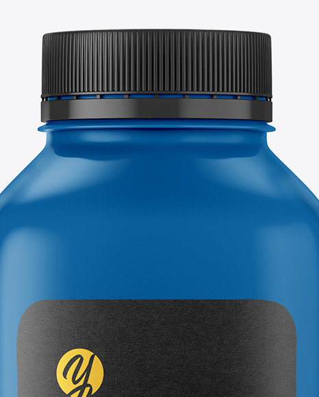 Glossy Square Plastic Bottle Mockup PSD #5