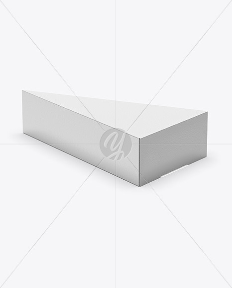 Download Glossy Metallic Cheese Triangle Box Mockup In Box Mockups On Yellow Images Object Mockups