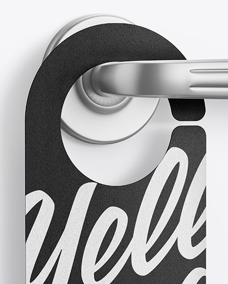 Kraft Door Hanger Mockup PSD #1