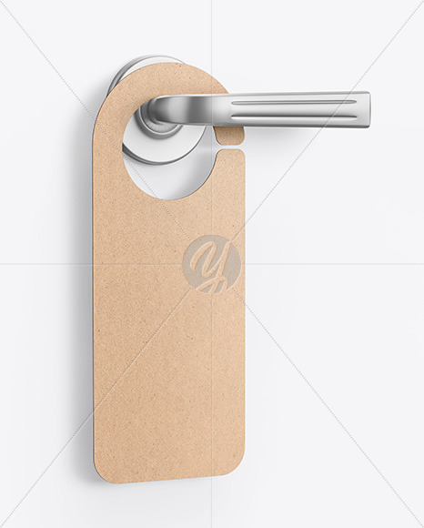 Download Kraft Door Hanger Mockup Free Mockups