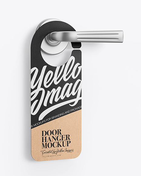 Kraft Door Hanger Mockup PSD #4