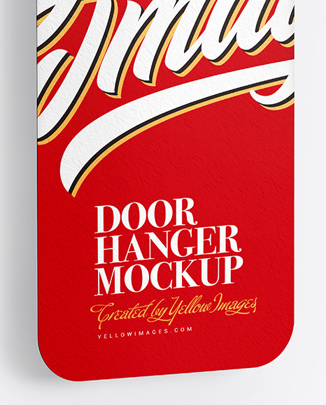 Paper Door Hanger Mockup PSD #6
