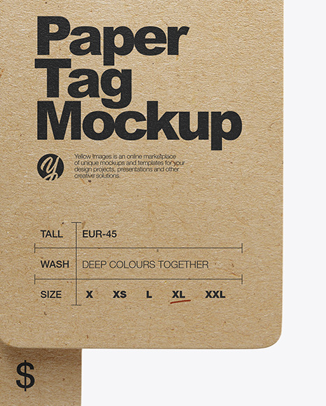 Two Kraft Tag Labels Mockup PSD #1