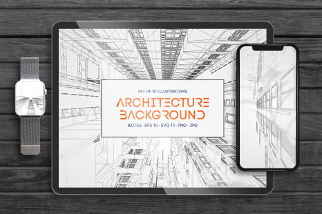 18 Architecture Backgrounds Vector