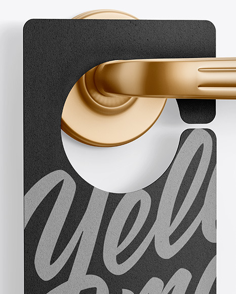 Kraft Door Hanger Mockup PSD #1