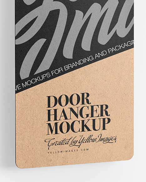 Kraft Door Hanger Mockup PSD #6