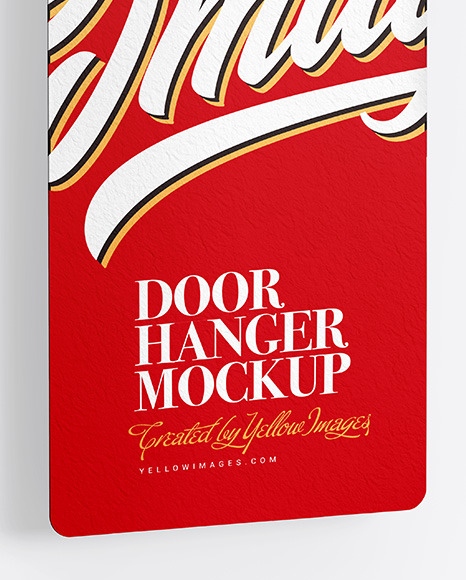 Paper Door Hanger Mockup PSD #6
