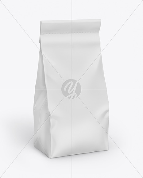 Glossy Food Bag Mockup In Bag Sack Mockups On Yellow Images Object Mockups