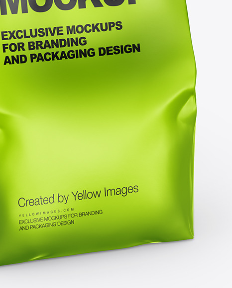 Metallic Food Bag Mockup PSD #1