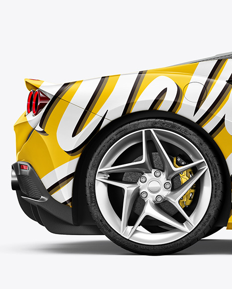 Sport Car Mockup   Side View PSD #1
