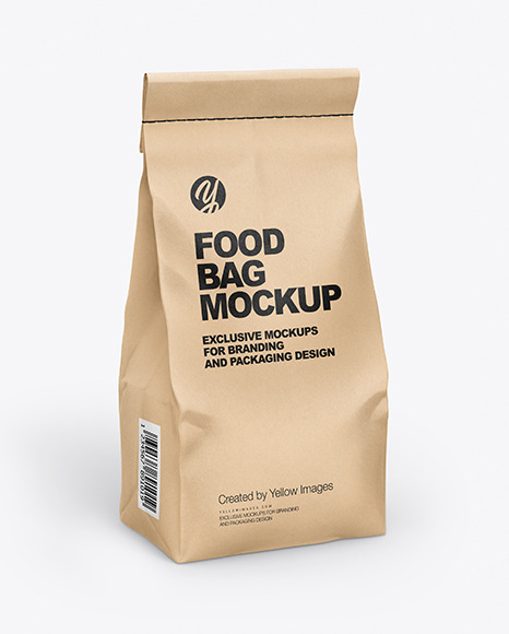 Kraft Paper Food Bag Mockup PSD #2