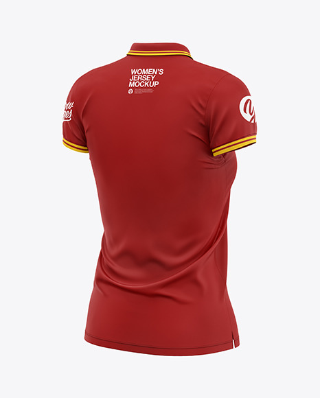 Women&#039;s Short Sleeve Polo Shirt Mockup