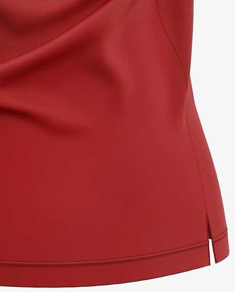 Women s Short Sleeve Polo Shirt Mockup PSD #6