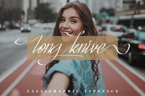 Long Knive Calligraphy Font