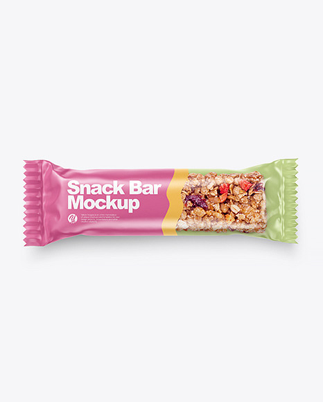 Muesli Bar With Strawberries Mockup