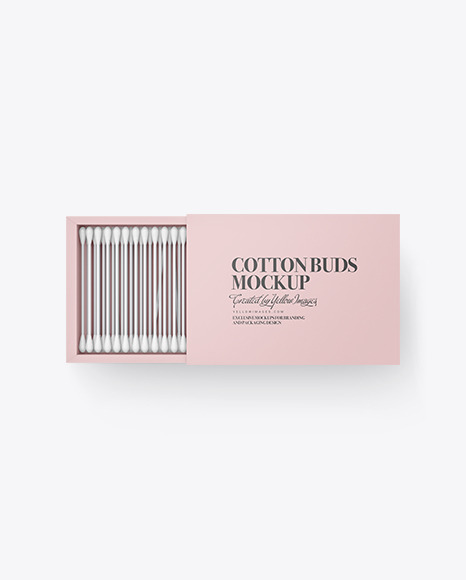 Cotton Buds Box Mockup