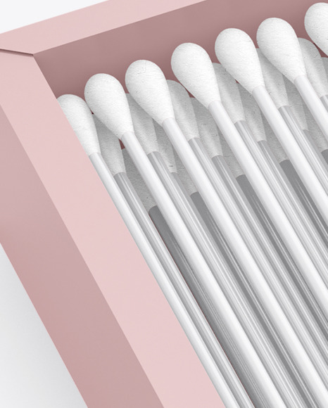 Cotton Buds Box Mockup PSD #2