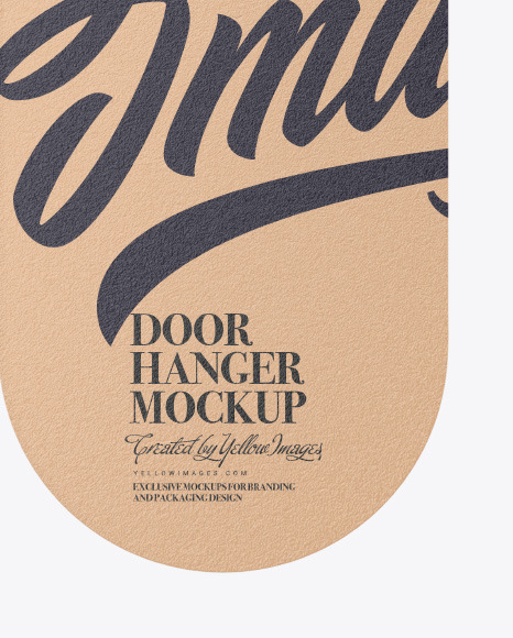 Kraft Door Hanger Mockup PSD #1
