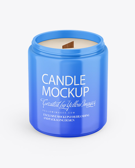 Glossy Candle Mockup PSD #2