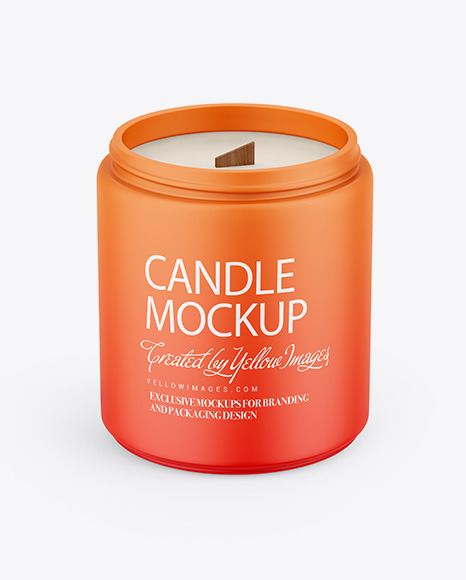 Matte Candle Mockup PSD #2