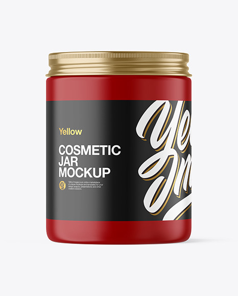 Matte Cosmetic Jar Mockup