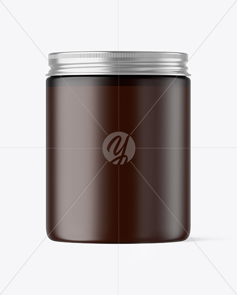 Download Frosted Amber Cosmetic Jar Mockup Free Mockups