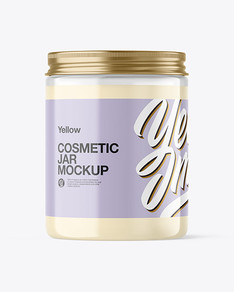 Clear Cosmetic Jar Mockup