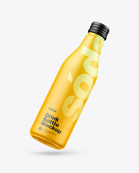 Download Fly Matte Drink Bottle Mockup In Bottle Mockups On Yellow Images Object Mockups