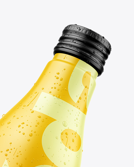 Fly Matte Drink Bottle W Drops Mockup In Bottle Mockups On Yellow Images Object Mockups