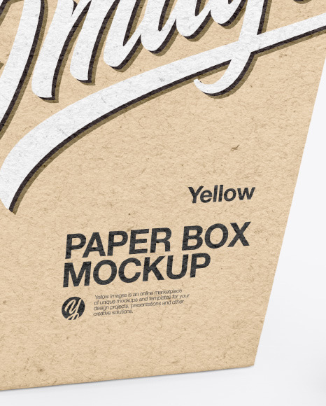 Kraft Paper Box w Fortune Cookies Mockup PSD #1