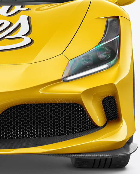 Sport Car Mockup   Front View PSD #1
