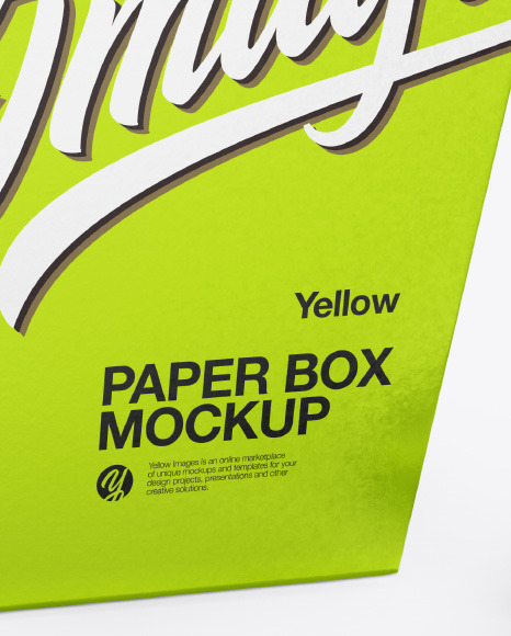 Metallic Paper Box w Fortune Cookies Mockup PSD #1