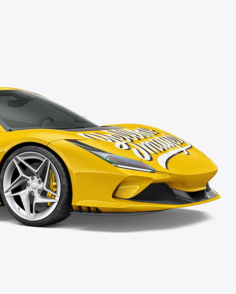 Sport Car Mockup - Half Side View
