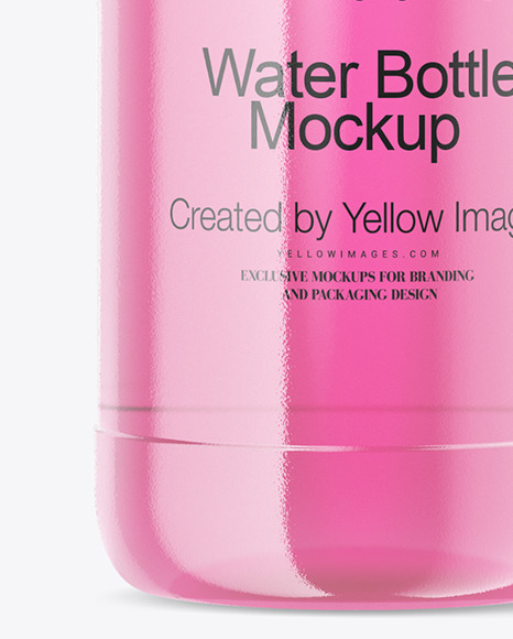 750ml Glass Colored Drink Bottle Mockup