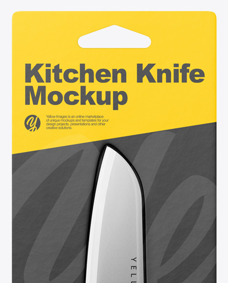 Kitchen Knife with Blister Pack Mockup PSD #2