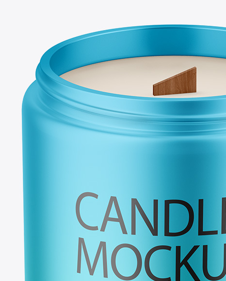 Matte Metallic Candle Mockup PSD #1
