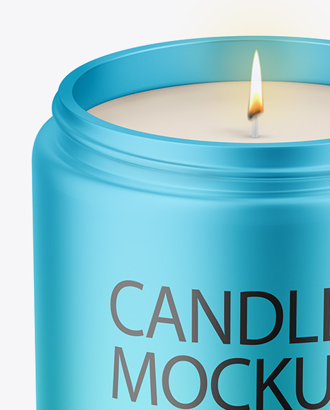 Matte Metallic Candle Mockup PSD #6