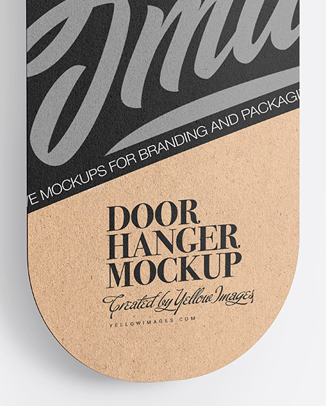 Kraft Door Hanger Mockup PSD #6