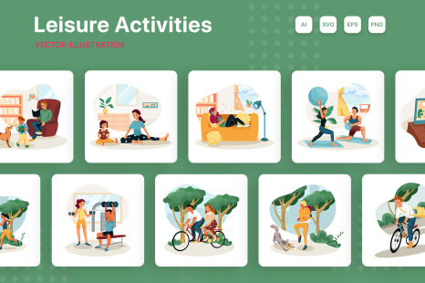 M218_Leisure Activities Illustrations