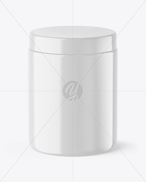 Download Glossy Cosmetic Jar Mockup In Jar Mockups On Yellow Images Object Mockups