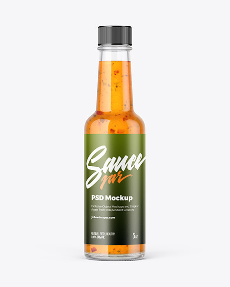Bottle with Hot Sauce Mockup PSD #2