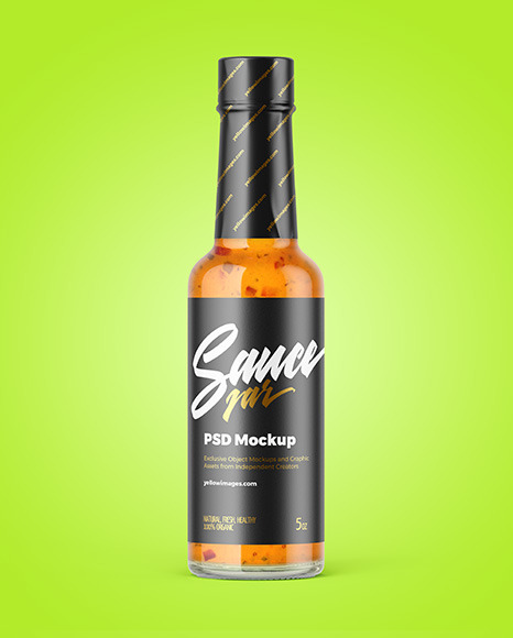 Bottle with Hot Sauce Mockup PSD #7