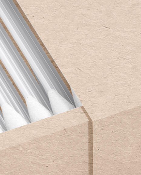 Kraft Paper Box With Cotton Buds Mockup PSD #1